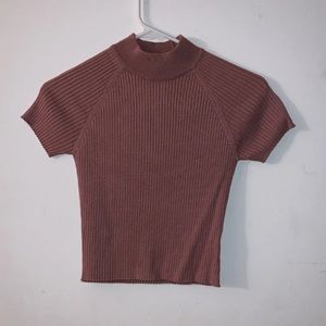 Kendall and Kylie turtleneck robbed crop top